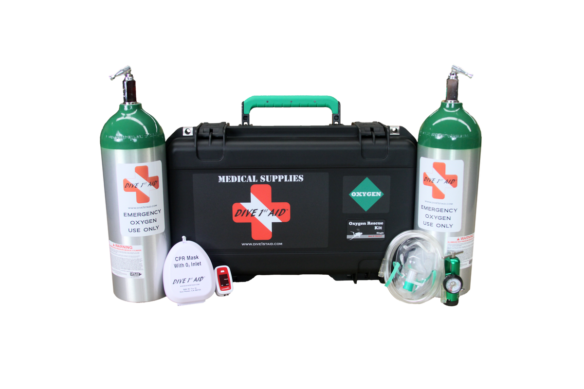 O2 Rescue Tank Oxygen Rescue Kit (Double) | Dive 1st Aid