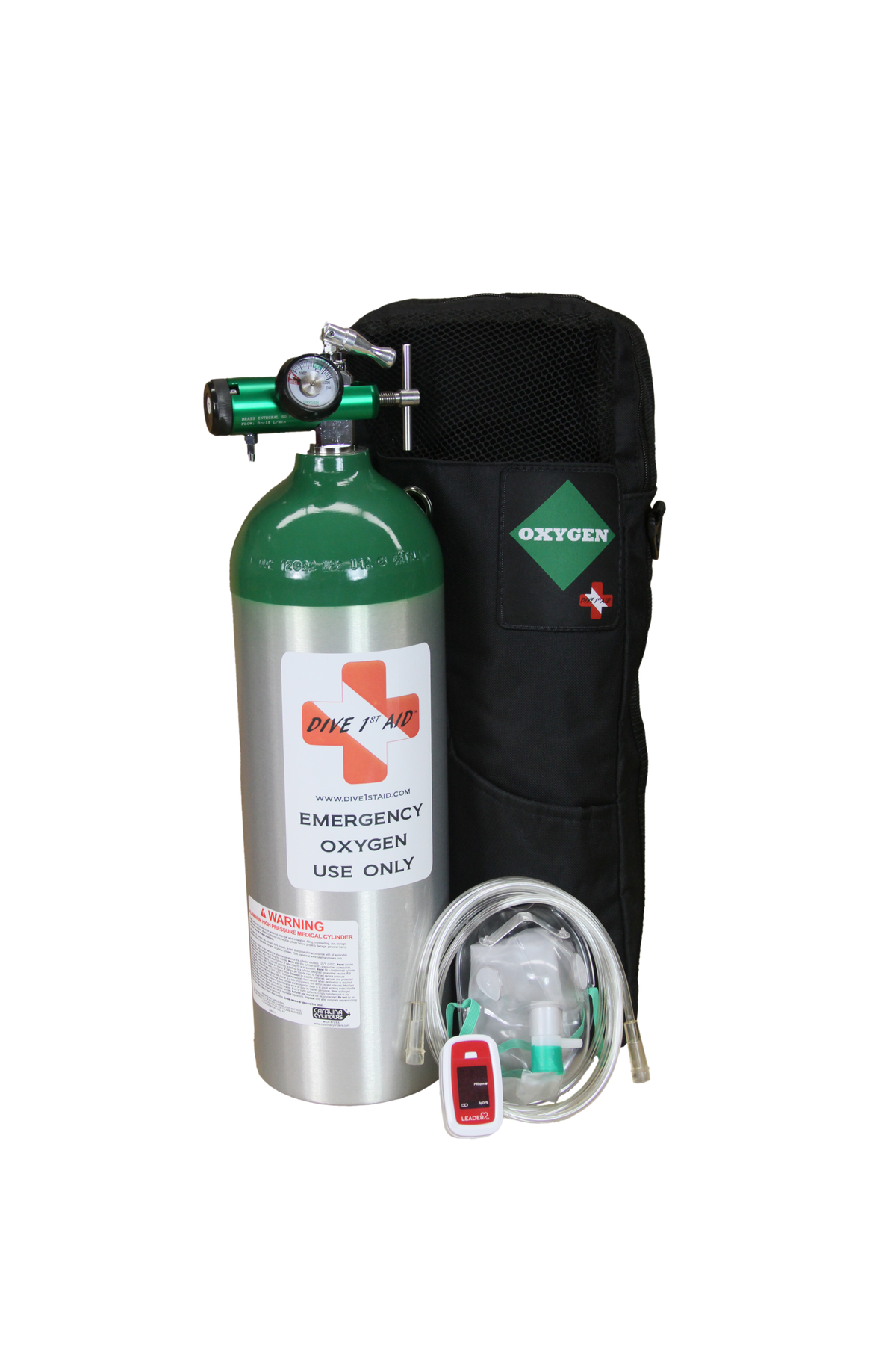 O2 Rescue Tank Oxygen Rescue Kit - Jumbo D (Carry Bag) – Dive 1st Aid